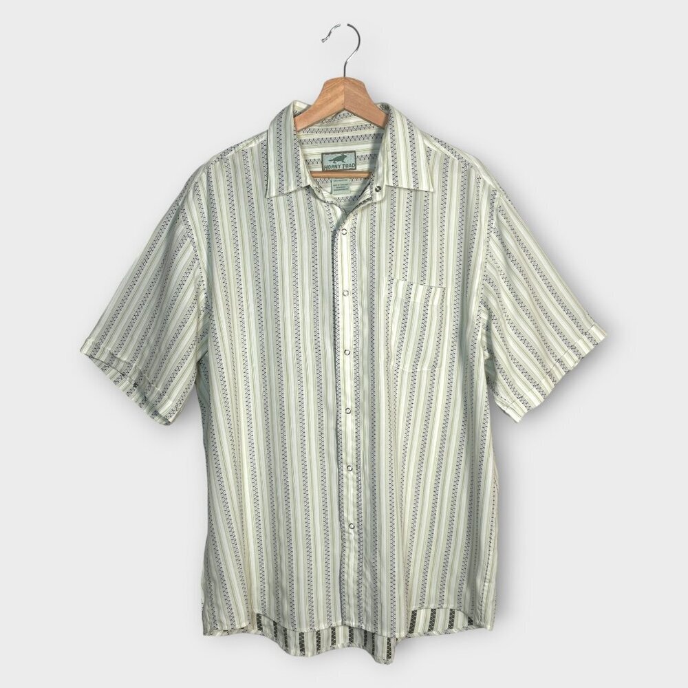 Horny Toad Short Sleeve Shirt LARGE Snaps